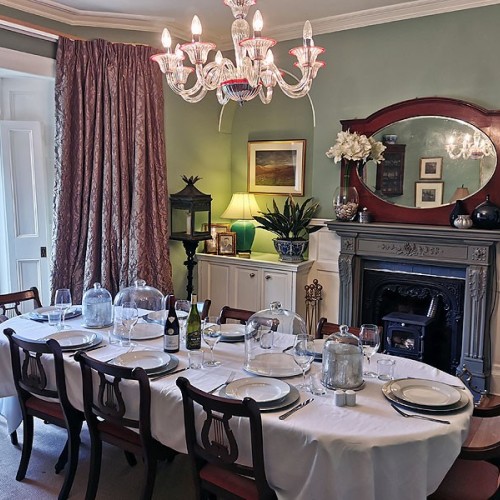 Dining room at The Old Vicarage Laugharne